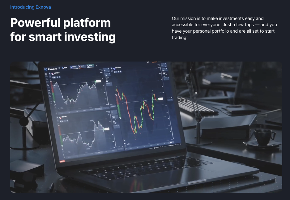 Exnova - Powerful platform for investing