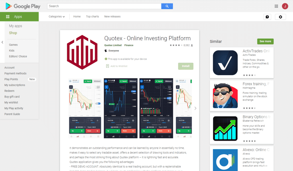 quotex play store